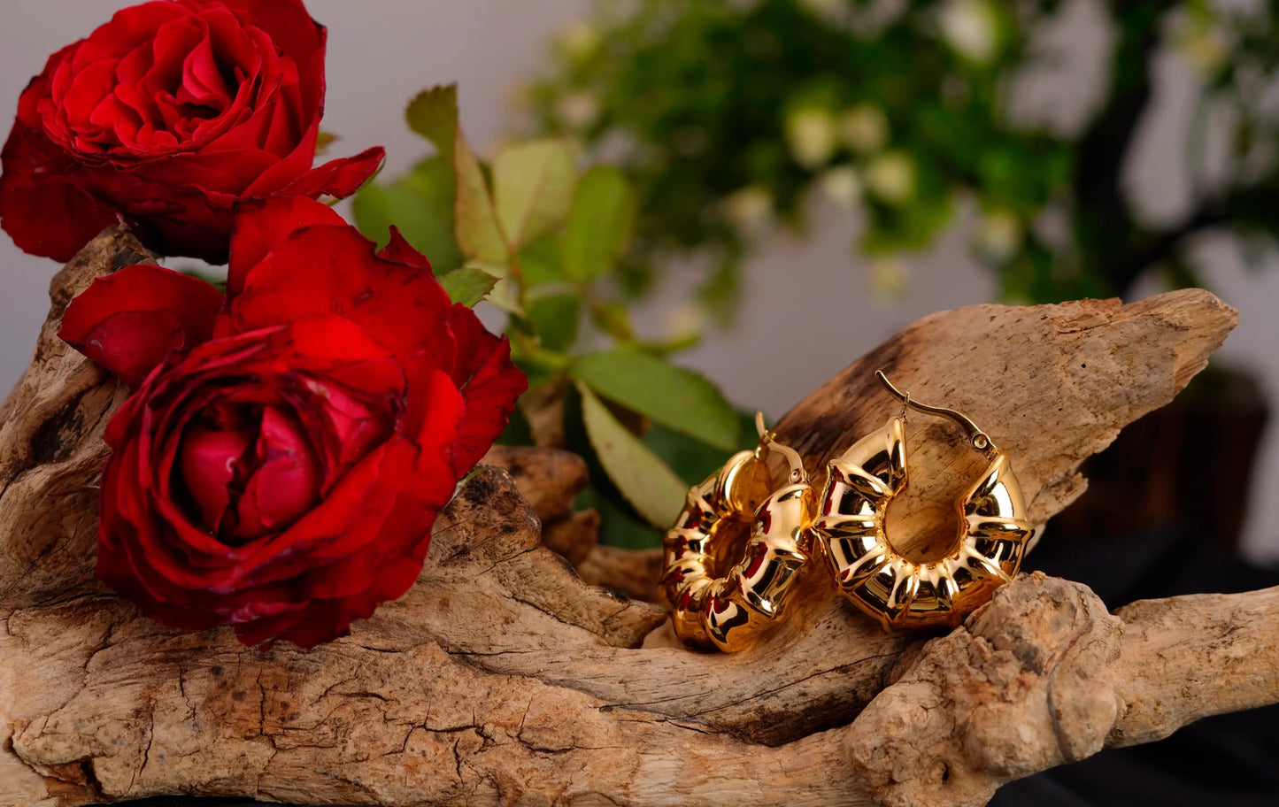 Smara Bamboo Round Earrings