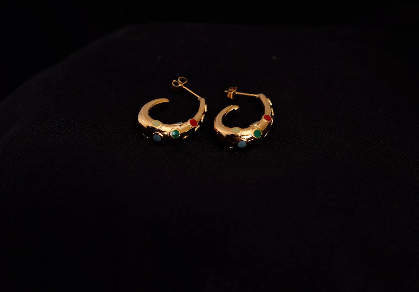 Smara Colourful Oil Dripping Earrings