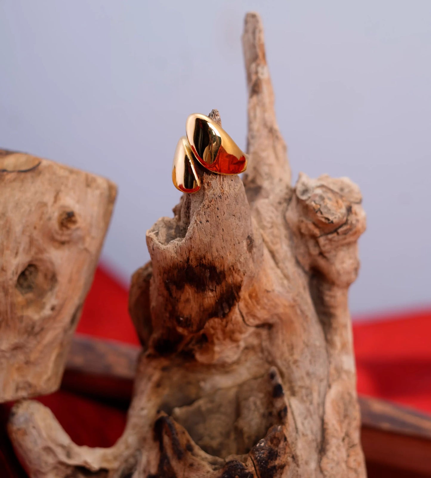 Smara Glossy Geometric Open Ring