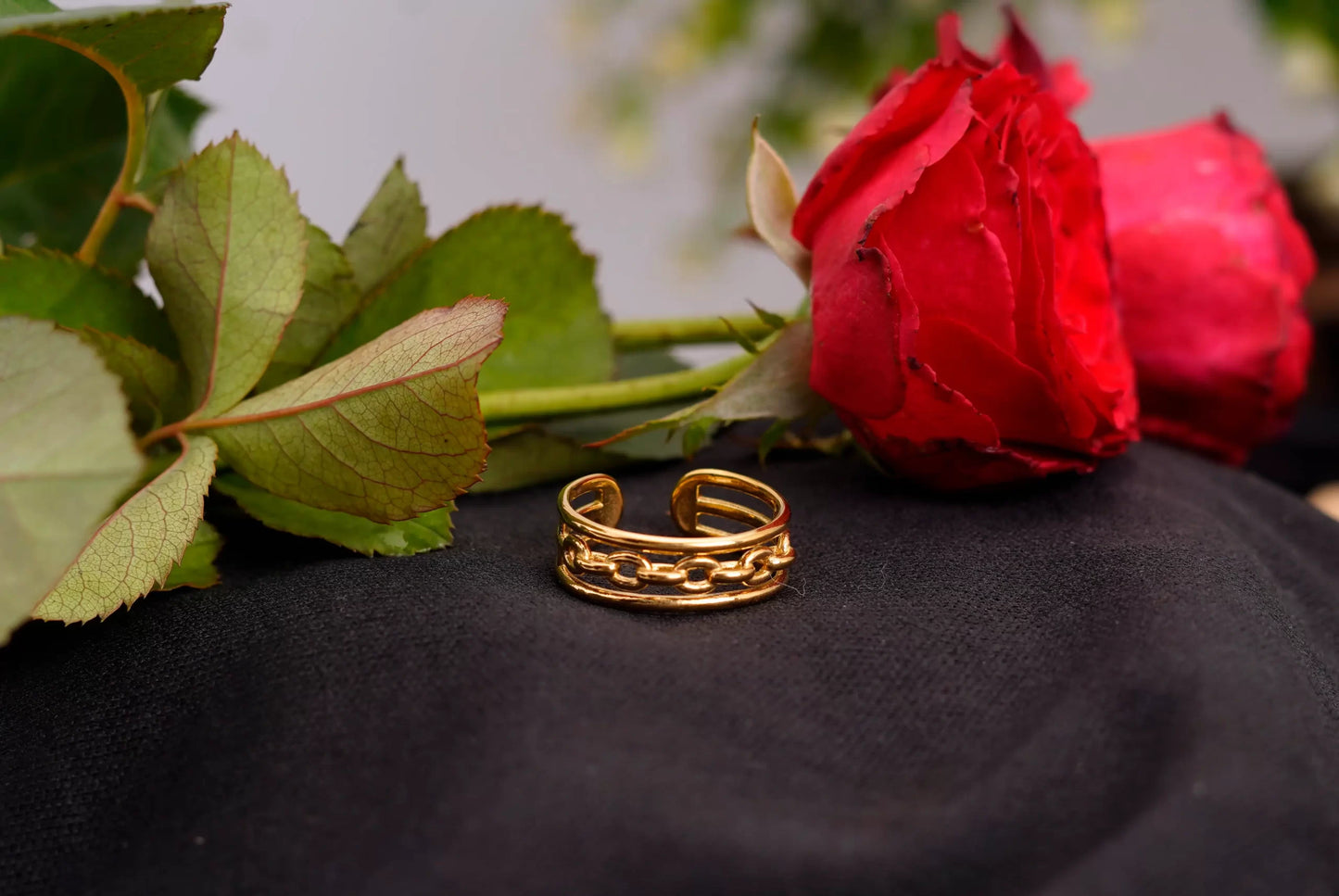 Smara Hollow Chain Ring