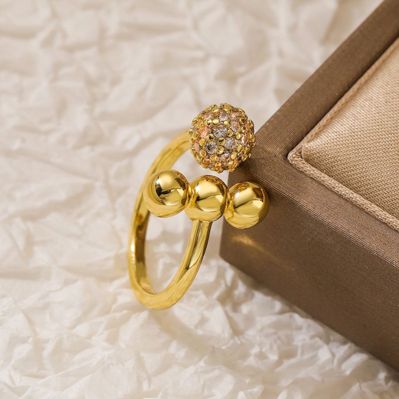 Smara Round Ball American Diamond Studed Ring