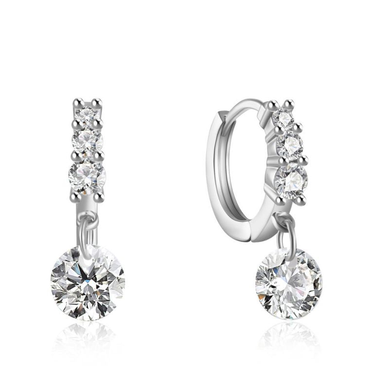 Smara White Gold American Diamond Earrings