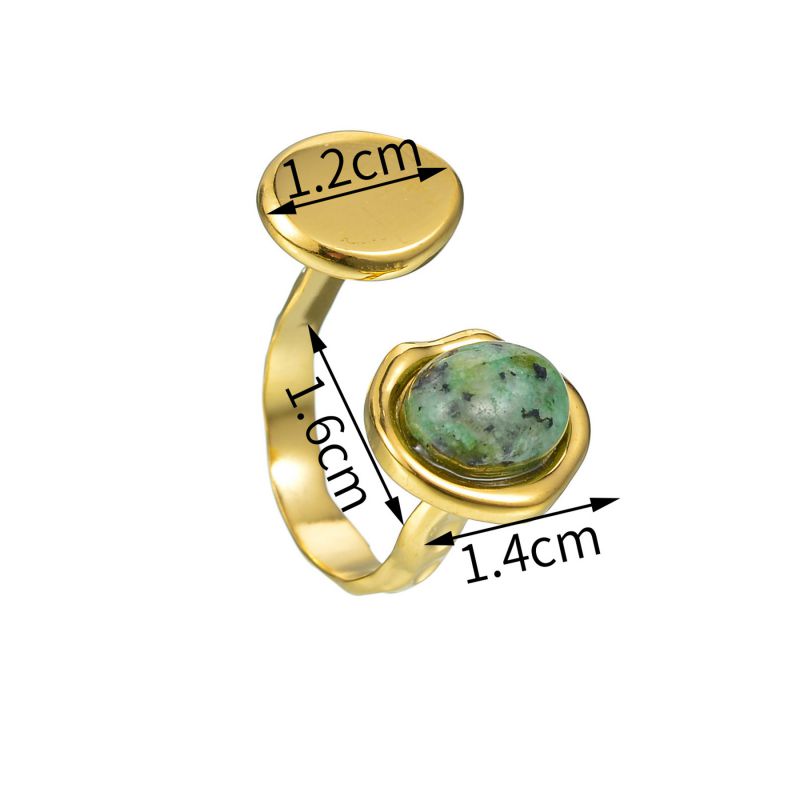 Smara Natural Stone Open Ring