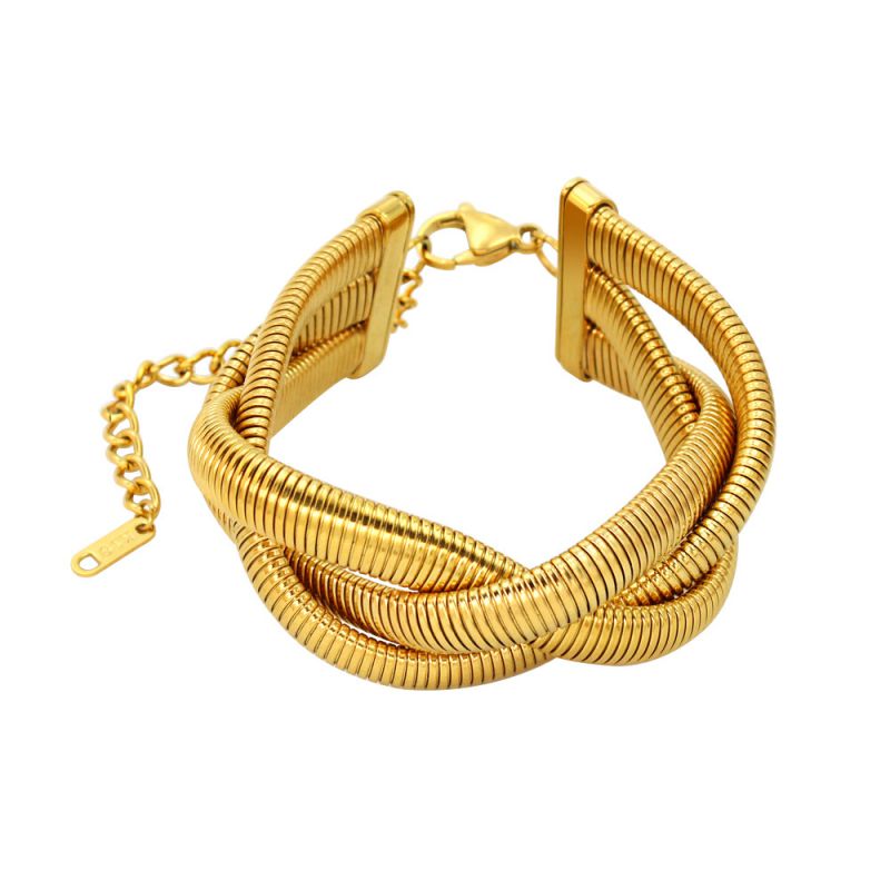 Smara Snake Bone Chain Multi-Layered Bracelet