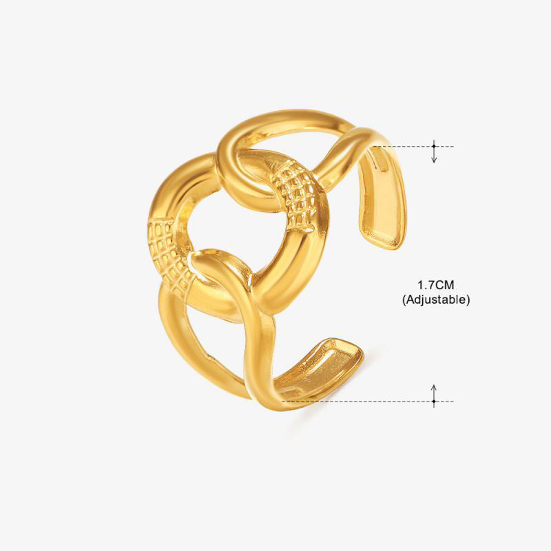 Smara Hollow Round Open Ring