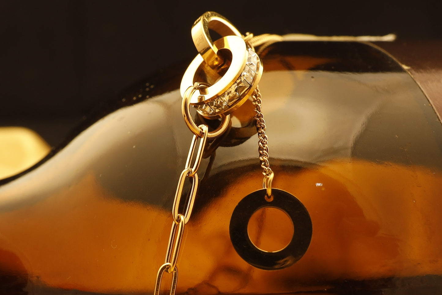 Smara 18k gold plated zircon pendant