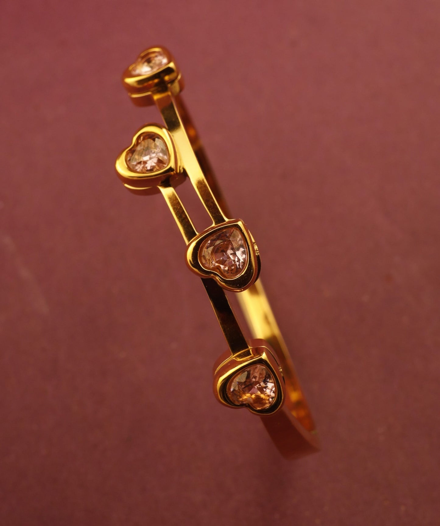 Smara Crystal Heart Bangle