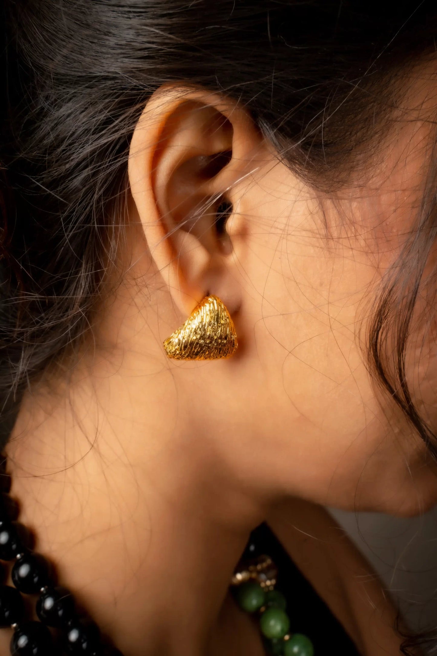 Smara Tringular Textured Earrings