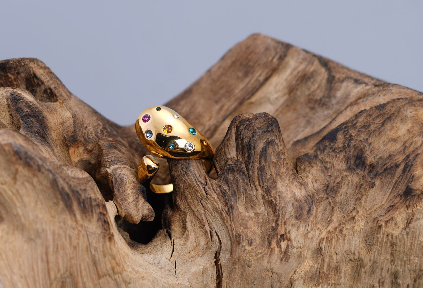 Smara Open Ring Coloured Stone Ring