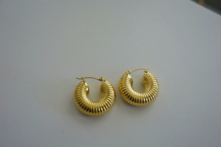 Smara Geometric Thread Round Earrings