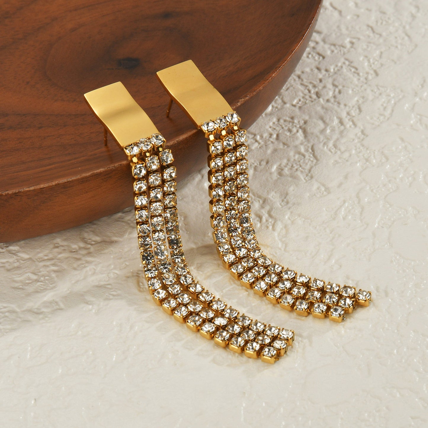 Smara American Diamond Tassel Earrings