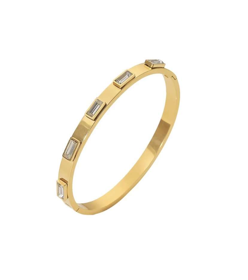 Smara Exclusive cubic zirconia Bangle (White)