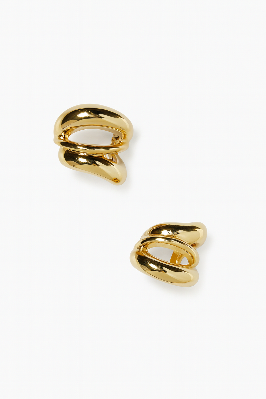 Smara 14k gold plated ear studs
