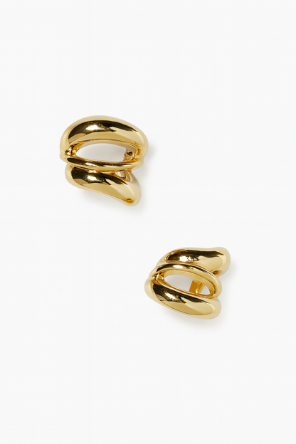 Smara 14k gold plated ear studs