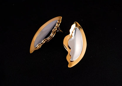 Smara Color Block Wing Stud Earrings