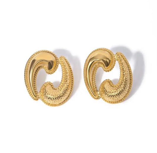 Smara Gold Cancer Star Sign Earrings