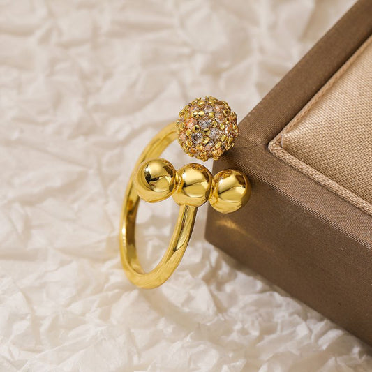 Smara Round Ball American Diamond Studed Ring