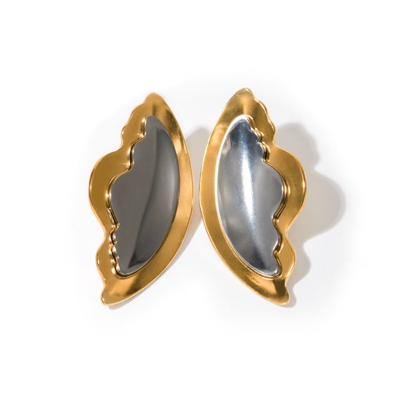 Smara Color Block Wing Stud Earrings