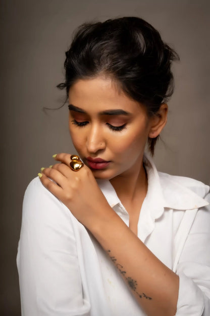 Smara Vougish Glossy Geometric Ring