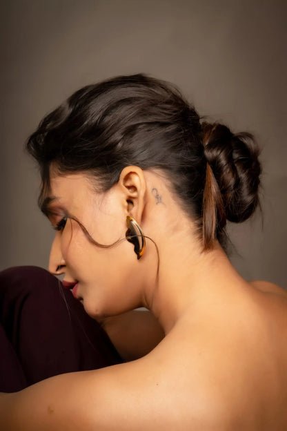 Smara Color Block Wing Stud Earrings
