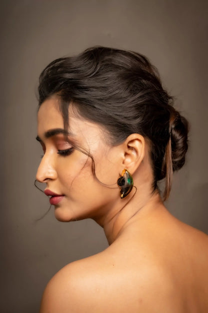 Smara Color Block Wing Stud Earrings
