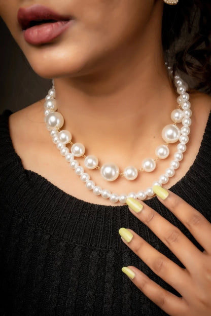 Smara Double Layered Pearl Necklace