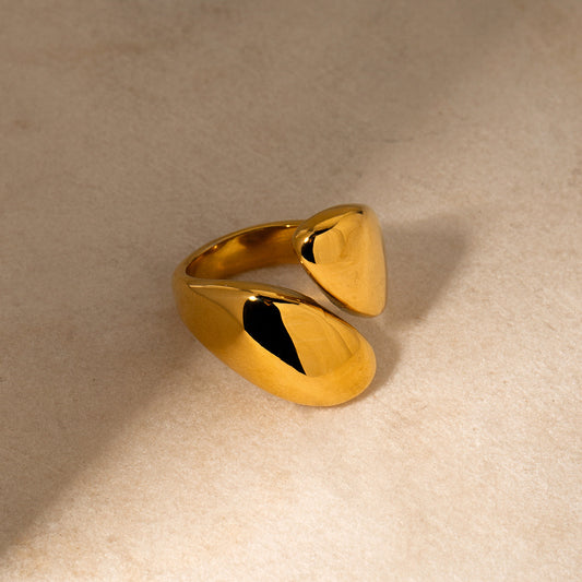 Smara Glossy Geometric Open Ring