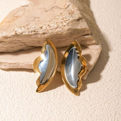 Smara Color Block Wing Stud Earrings