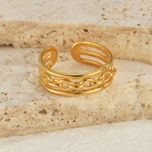 Smara Hollow Chain Ring