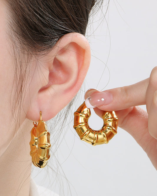 Smara Bamboo Round Earrings