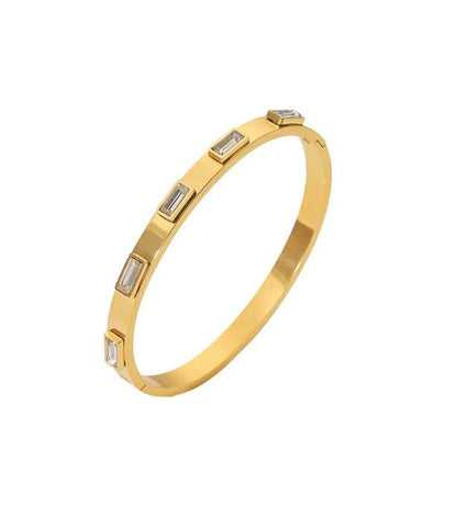 Smara Exclusive cubic zirconia Bangle (White)